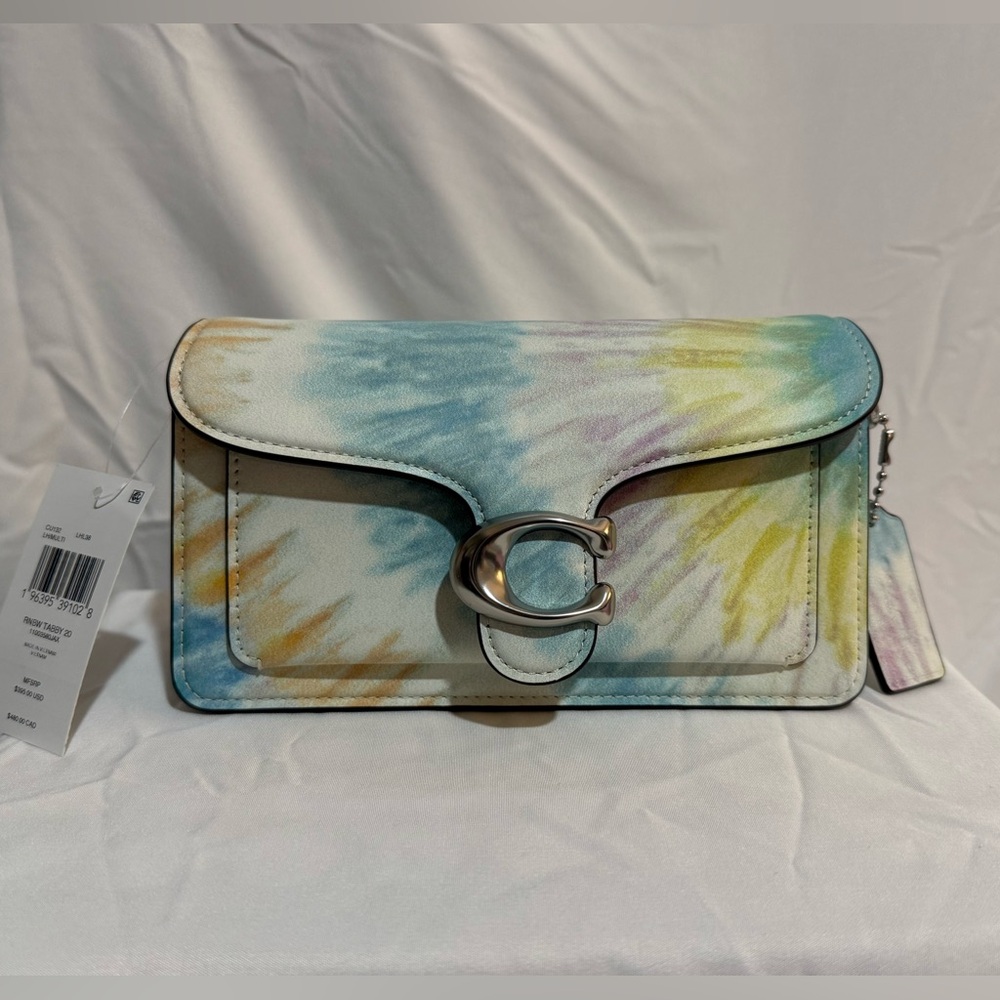 Coach Tabby Shoulder Bag 20 With Rainbow Tie Dye Print